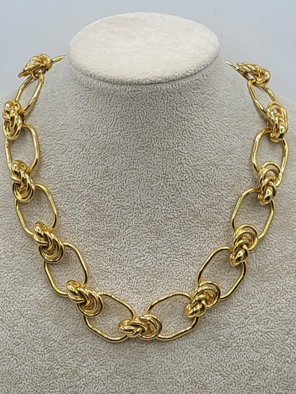 J Crew Gold Tone Knot Necklace NWOT